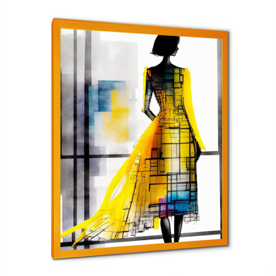 «Condron Silhouette Of Cubist Dress I», reproduction sur toile