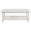 Table basse en bois blanc patiné avec tablette Castleton-1932770956