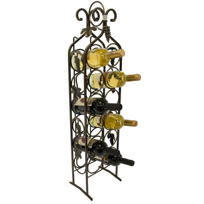 Camelot 12 Bottle Floor Wine Bottle Rack in Black