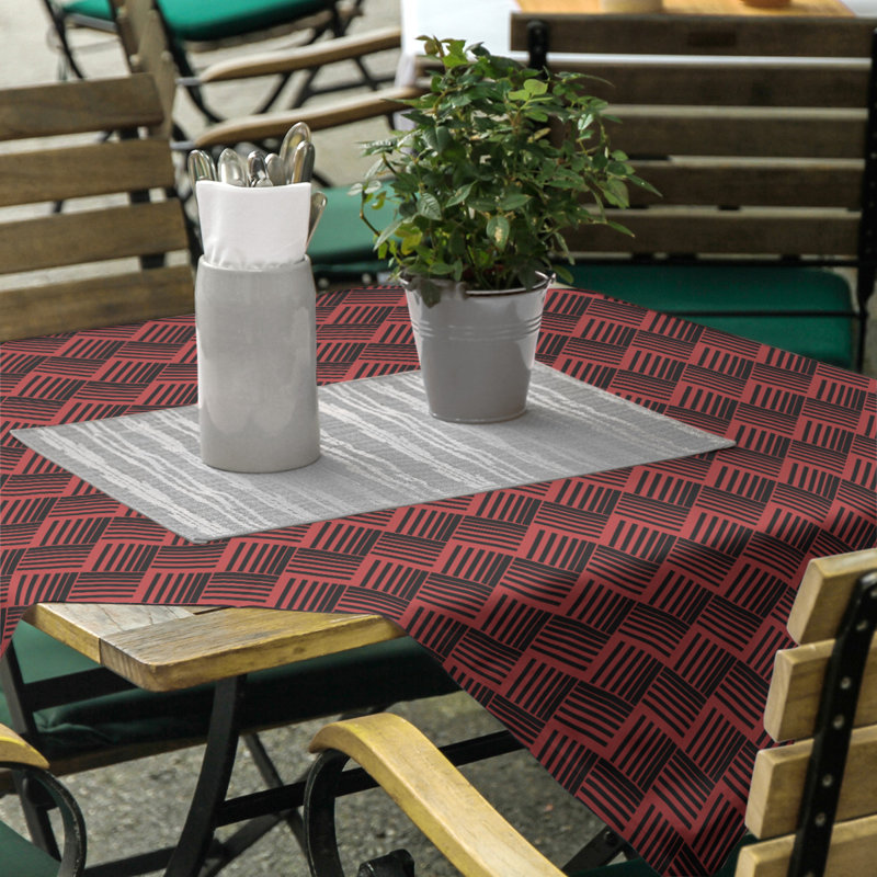 Rayures nattes classiques Nappe, Rouge/noir