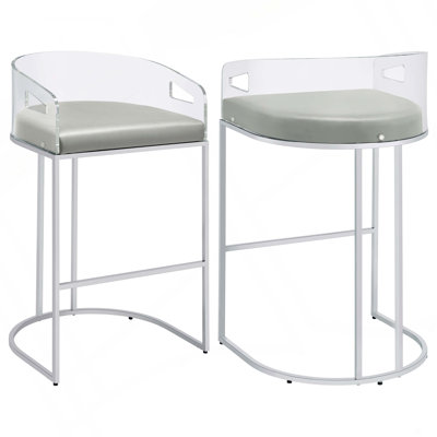 Ensemble de chaises de bar chromées (ensemble de 2)