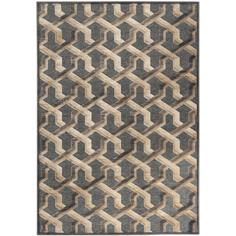 Tapis géométrique Pittenger Performance, Rectangle 4 pi x 5 pi 7 po