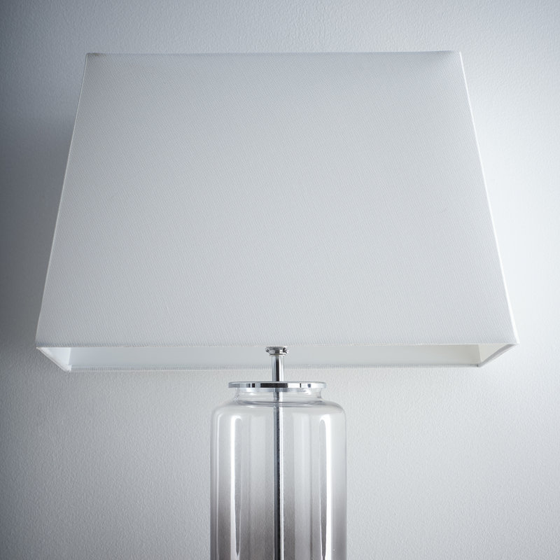 33 cm Cotton Rectangle Lamp Shade, 27cm H x 42.5cm W x 28cm D, White