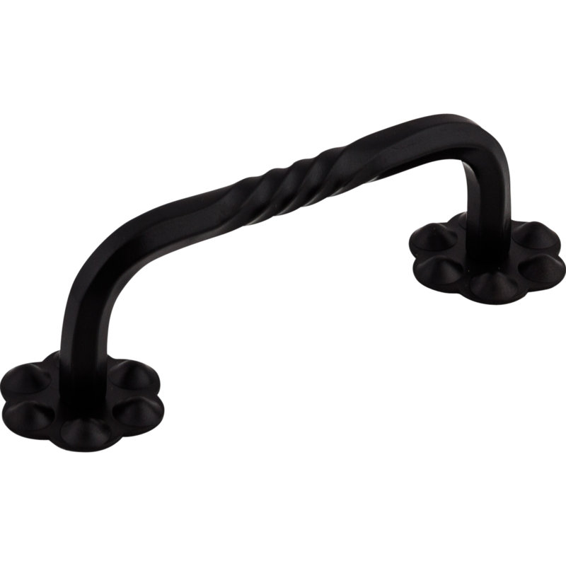 Thin Twist Bar Pull, 3 5/32" Center to Center, Patina Black