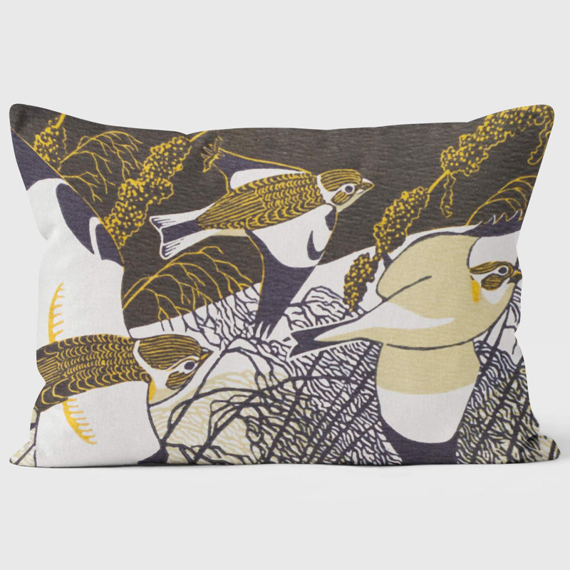 Snow Buntings - Robert Gillmor Cushion