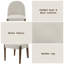 Chaise d'appoint en tissu et finition chêne, ensemble de 2