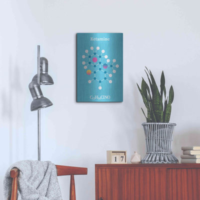 Art mural en métal «Ketamine Molecule 2» par Luxe Portfolio