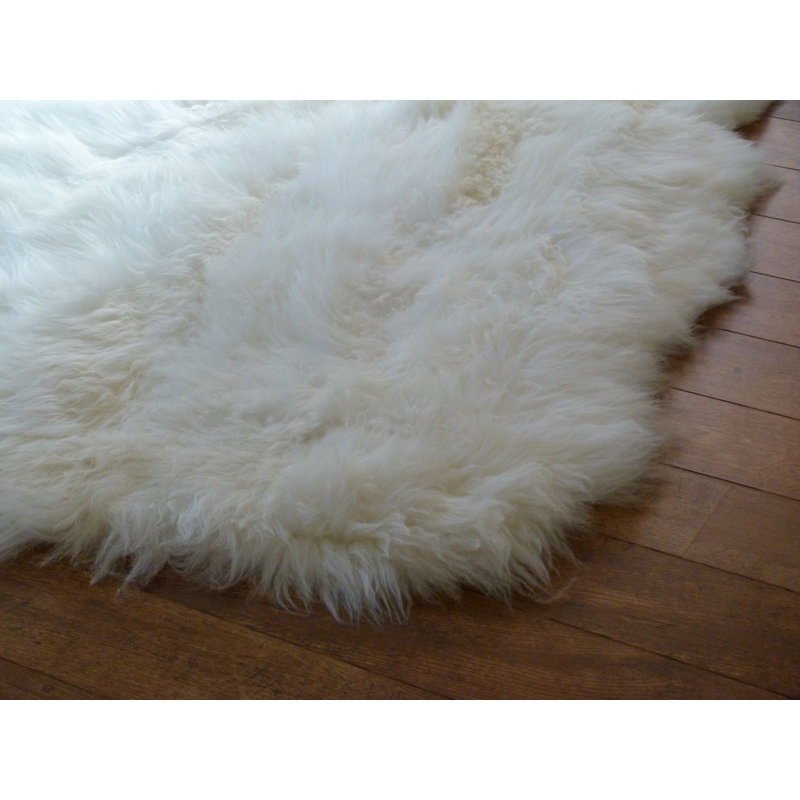 Orin Solid Colour Sheepskin 115cm X 200cm Area Rug