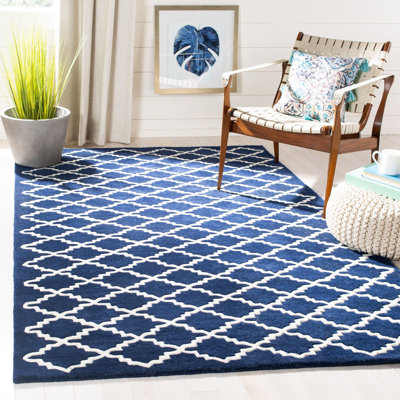 Tapis géométrique en laine touffeté à la main Chatham