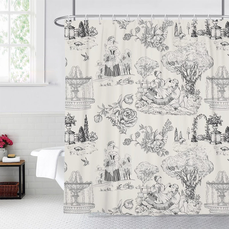 Rideau de douche en polyester, H 71 po x l 59 po