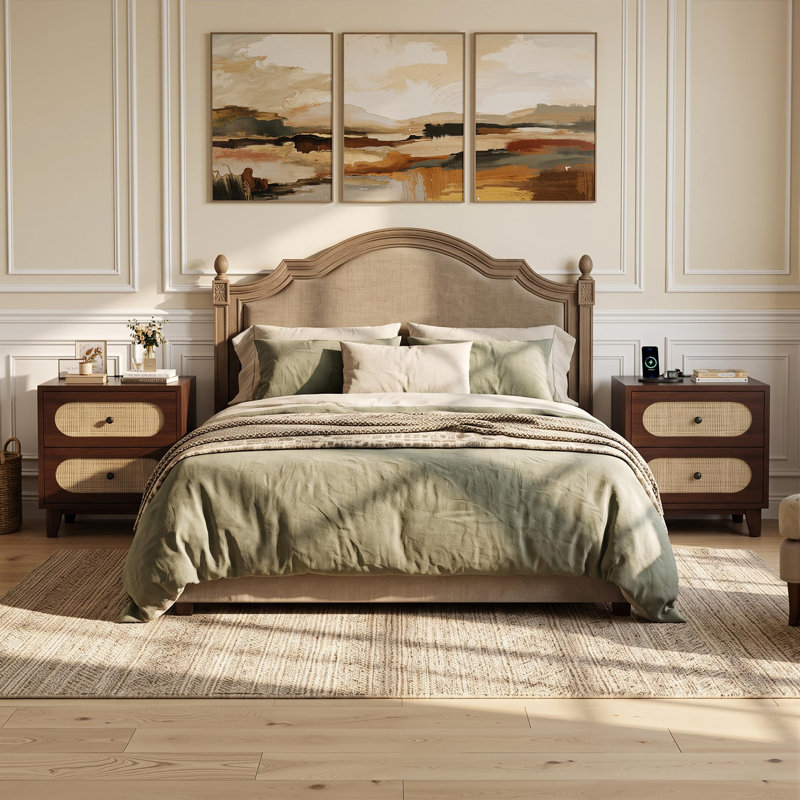40 cm W Solid Wood Bedside Table