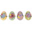 Spring Decorated Eggs, Assortment of 4 - 4 Inches Decorative Accent