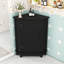 Armoire de rangement de coin triangulaire avec tablettes intérieures réglables-190408007