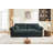Pleated Chenille Three-Seater Sofa-1569624492