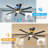 Indoor Ceiling Fan With Light Kit And Remote, Reversible Motor-254132127-254132097-255617307