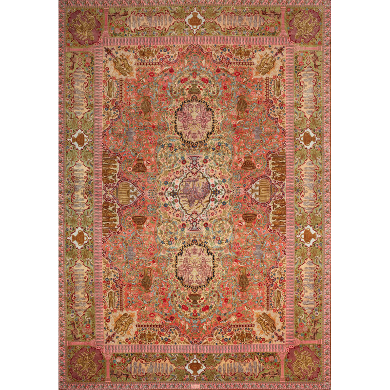 Tapis traditionnel 100% lavable à la machine 29 po, Rectangle 2 pi x 4 pi