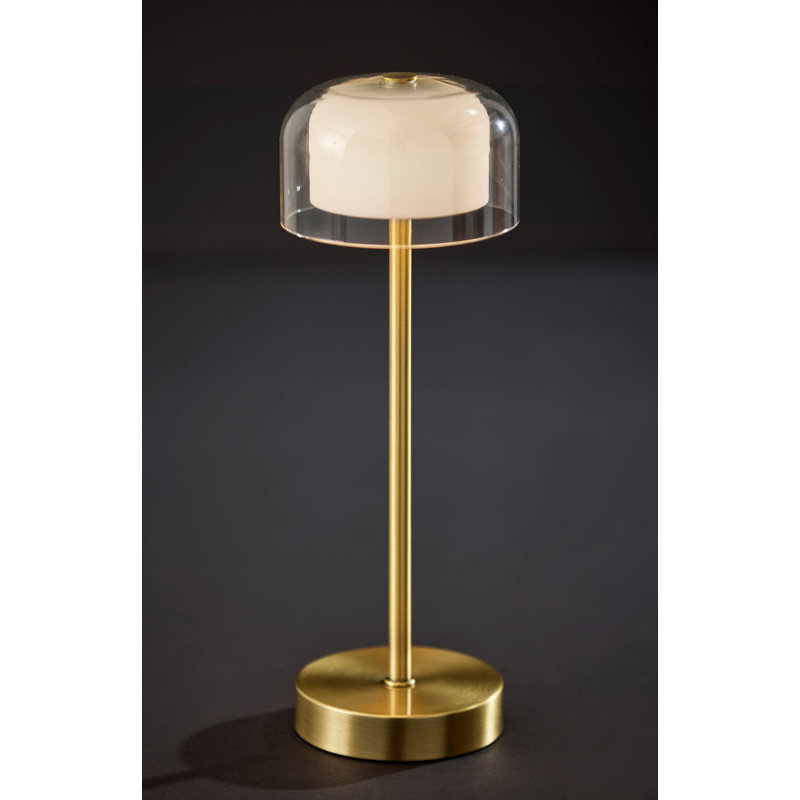 Benji Cordless LED Table Lamp, Antique Brass