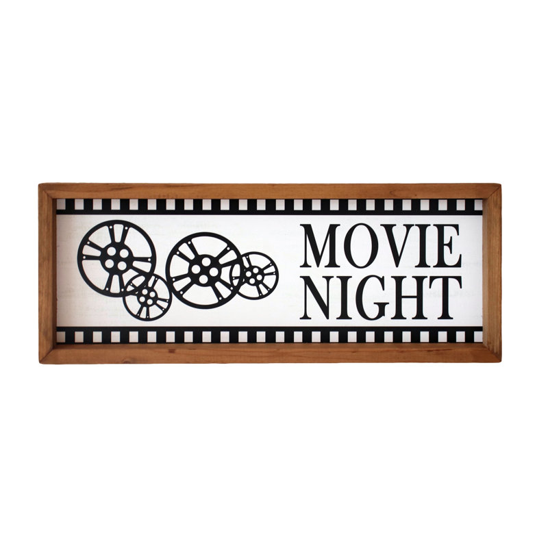 Enseigne de cinéma blanche 18 po