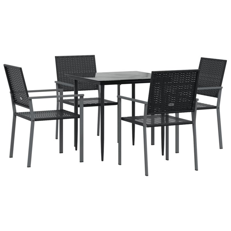 Brightmont 4 - Person Wicker Patio Dining Set with Square Table