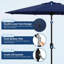 Parasol de table d'extérieur 10 pi avec 8 manivelles robustes et levier inclinable - Protection contre les rayons UV et parapluies imperméables-1701604239
