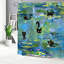 Rideau de douche bleu sarcelle Water Lily Catline Guest Suite, 183 cm x 183 cm