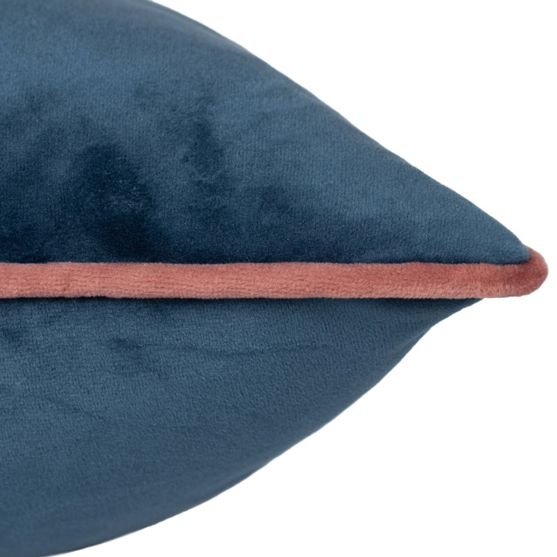 Meridian Square Cushion, Blue/Pink, Pillow Cover Only - No Insert, Square 45cm