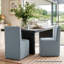 Chaises d'appoint de salle à manger rembourrées Modern Linen-388904456