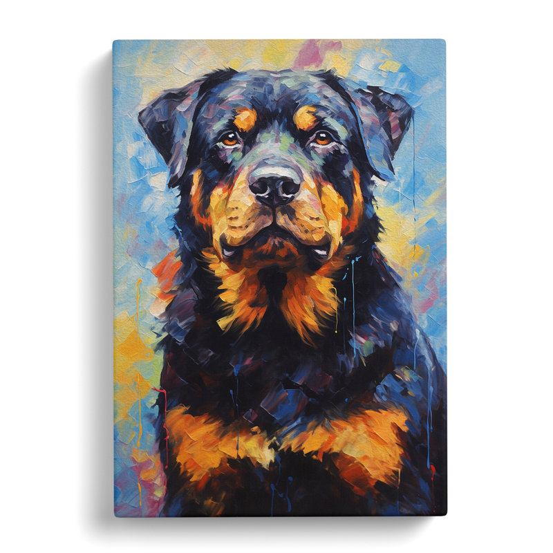 Rottweiler Impressionism - Wrapped Canvas, 50cm H x 35cm W x 3cm D
