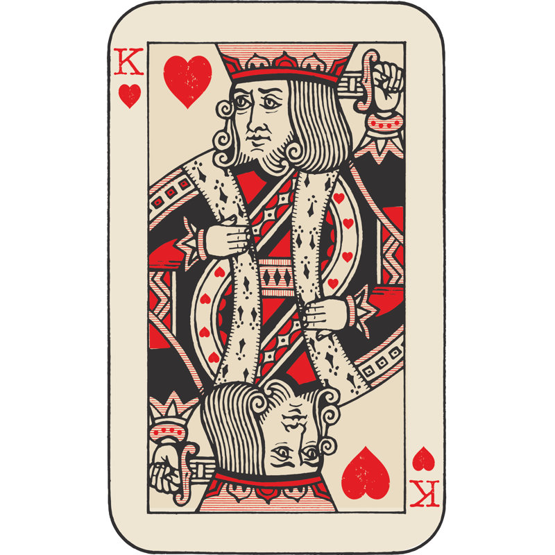 King Of Hearts - Wrapped Canvas Print, 122cm H x 81cm W x 3.8cm D