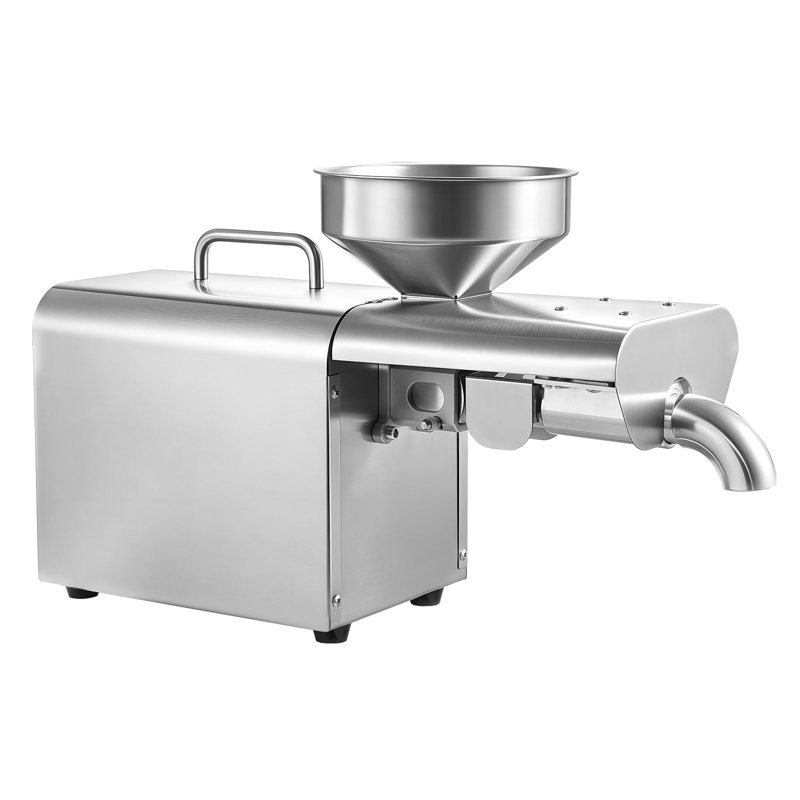 Oil Press Machine, 8.27 LBS/H Capacity, 750W Oil Extractor Machine, Automatic Electric Oil Maker for Home Commercial Use, 122℉–572℉ Hot Pressing for Peanuts Sesames Soybeans Almonds