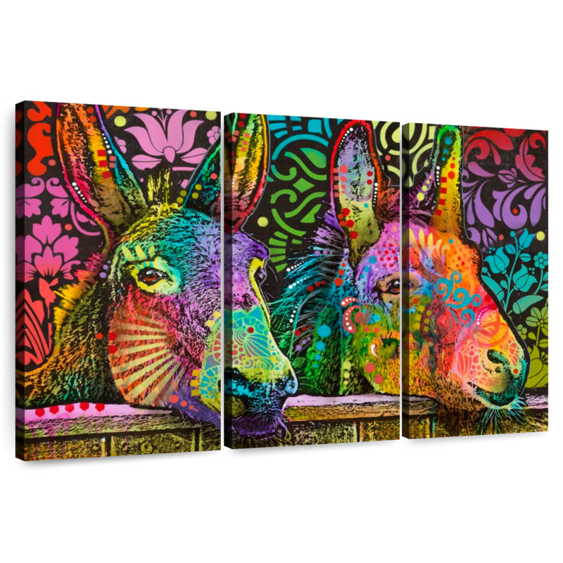 Brampt Donkeys, 36" H x 57" W