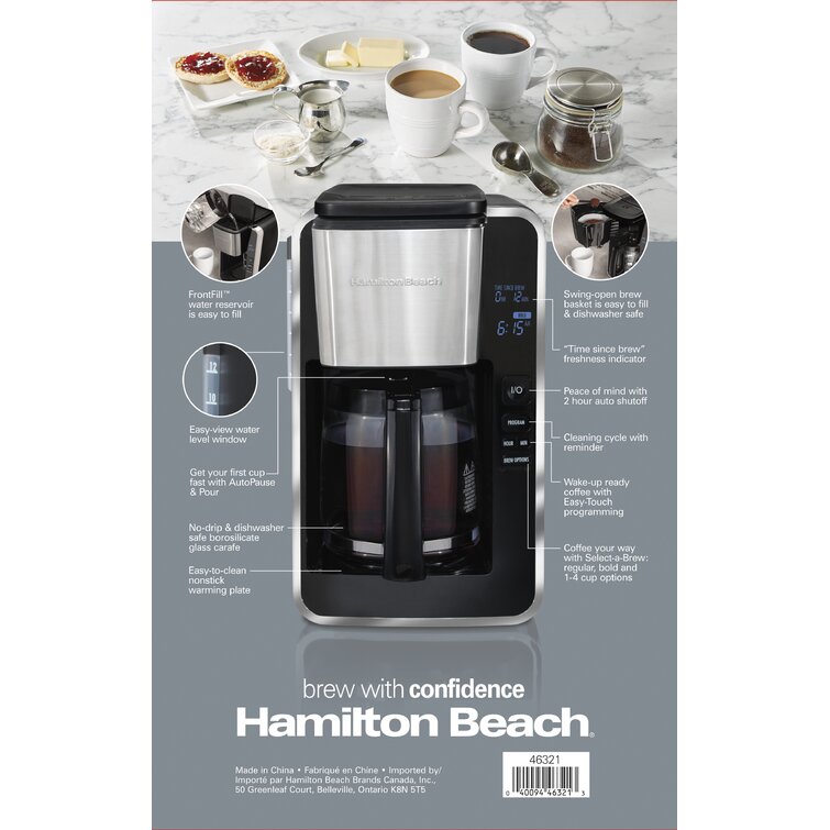 Hamilton Beach Front-Fill® 12 Cup Programmable Coffee Maker with