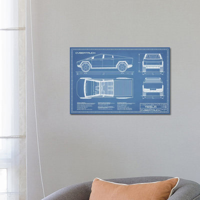 Blueprint de Tesla (2020-2022)-impression de dessin