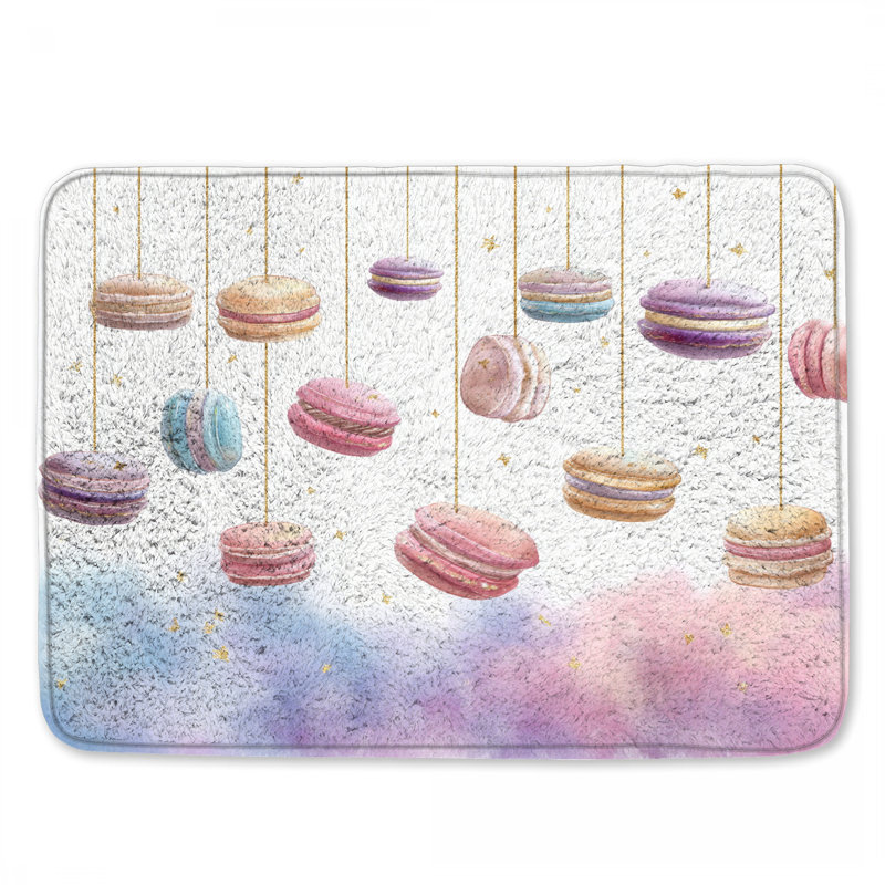 Tapis de bain Macarons suspendus avec étoiles, L 24 po x L 17 po