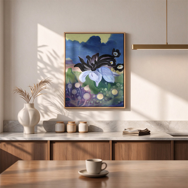 Art mural sur toile Twilight, 10"H x 8"W, Cadre noir