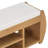 Retro Multifunctional Shoe Storage Bench With Cushion And Curved Side Panel-1887027372