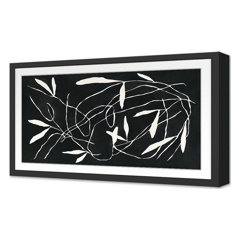 Tumbling Vine Print by Roebuck, Kate, 16'' H x 26'' W, Black Single Picture Framed