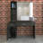 Wall Mount Salon Station With Mirror, Makeup Vanity With Storage Shelf, Barber Beauty Spa Salon Equipment Set-849683628