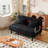 Convertible Tri - Fold Chair Bed with Adjustable Backrest and Pillow, Offering Ultimate Comfort for Relaxation and Guest Accommodation.