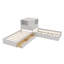 Structure de lit simple en L avec lit gigogne, tiroir de rangement et bureau intégré en L 3 en 1-1306102450