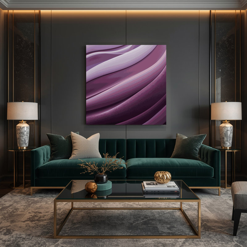 Art abstrait sur toile abstrait mauve 99, H 32 po x l 32 po