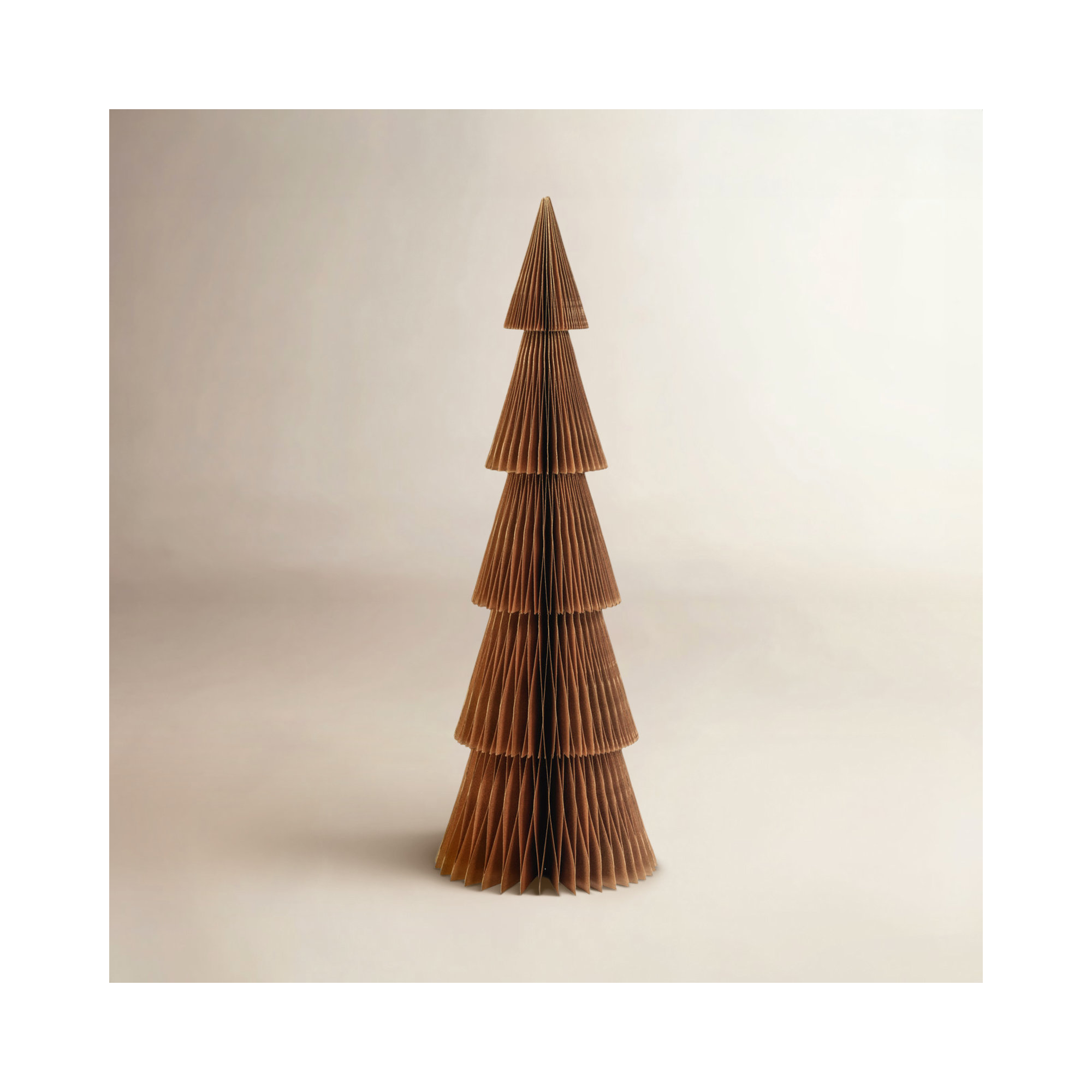 24" Paper Decorative Verbier Trees, Set of 2, Gold