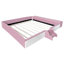 King  Size Velvet Upholstered Daybed With Stairs & Gas Lift Storage Ottoman, Contrast Colour, Padded Guardrails