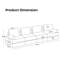 Canapé modulaire en cuir 4 pièces sans assemblage requis 4 pièces-106915323