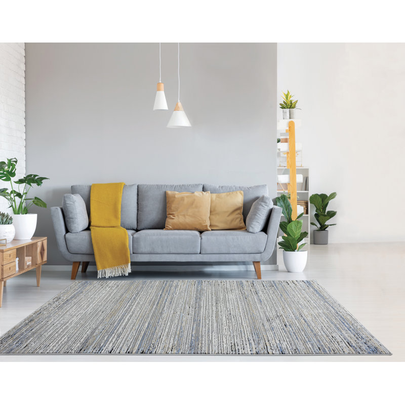 United Weavers Fachini Westway Blue Runner Rug 2'7" x 7'4", Runner 2'7" x 7'4", Blue