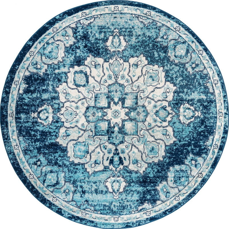 Mirveta Oriental Indoor Rug, Round 7'10"