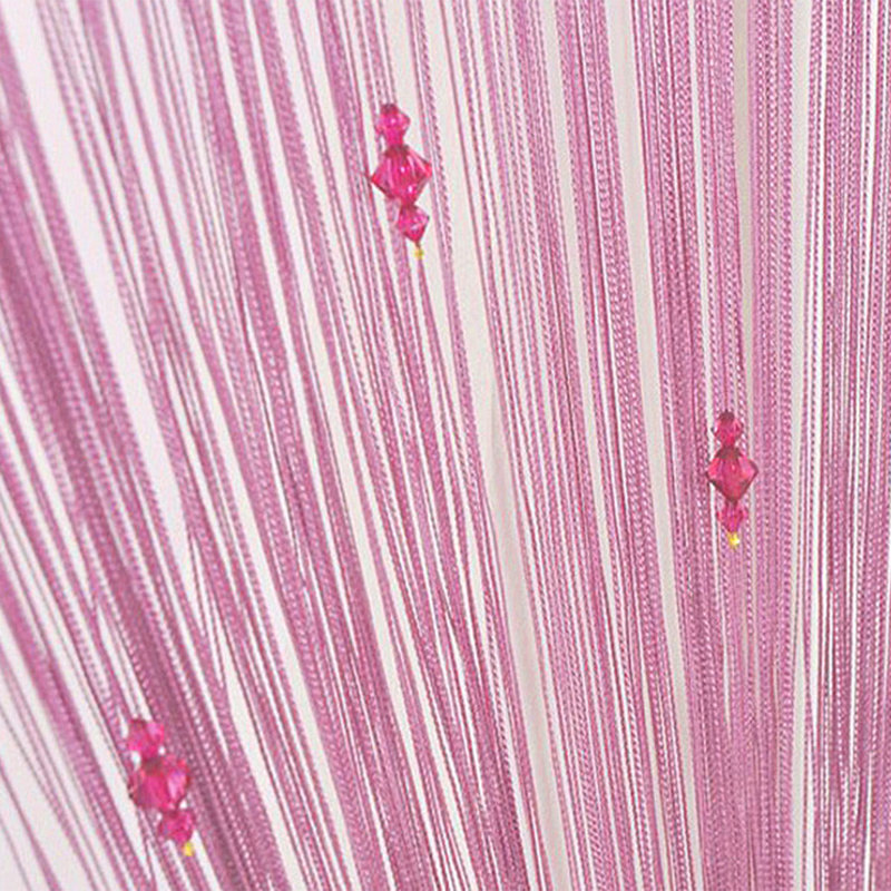 Panneau de rideau simple semi-diaphane avec passe-tringle Pikus, Rose