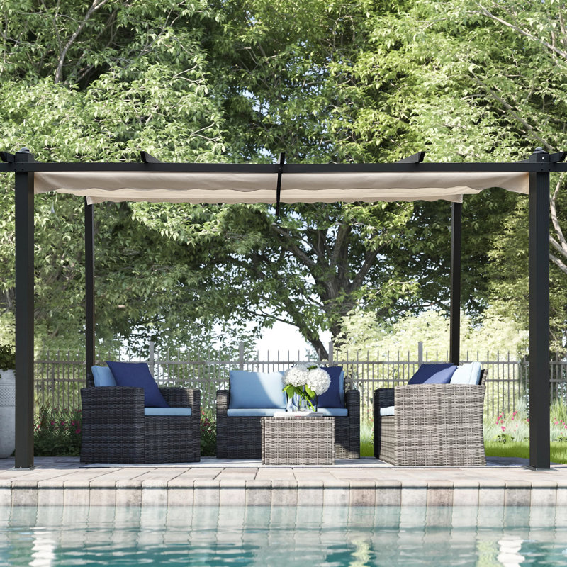 Pergola extérieure 13 x 10 pi avec auvent réglable