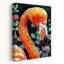 Vibrant Flamingo Bloom Elegant Vibrant Abstract Bird Flamingo Flower Nature Wall Art Print 1 Piece Wrapped Canvas Wall Art-1650251533