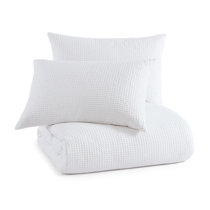 DKNY Velvet Shimmer Queen Pearl White LUXE Oasis Comforter &